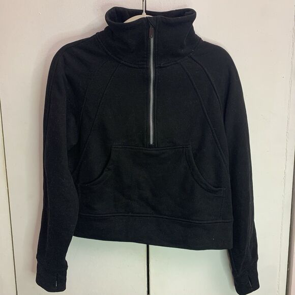 Womens Sweatshirts Half Zip Cropped Pullover Fleece Quarter Small - Picture 5 of 7